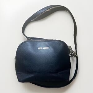 Steve Madden Black Crossbody Chain Handbag With Adjustable Strap